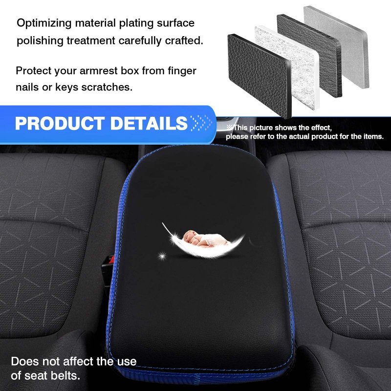 Custom Fit For Center Console Cover Toyota Rav4 2013 2014 2015 2016 2017 2018 Armrest Covers Pad Anti-scratch Leather Protector