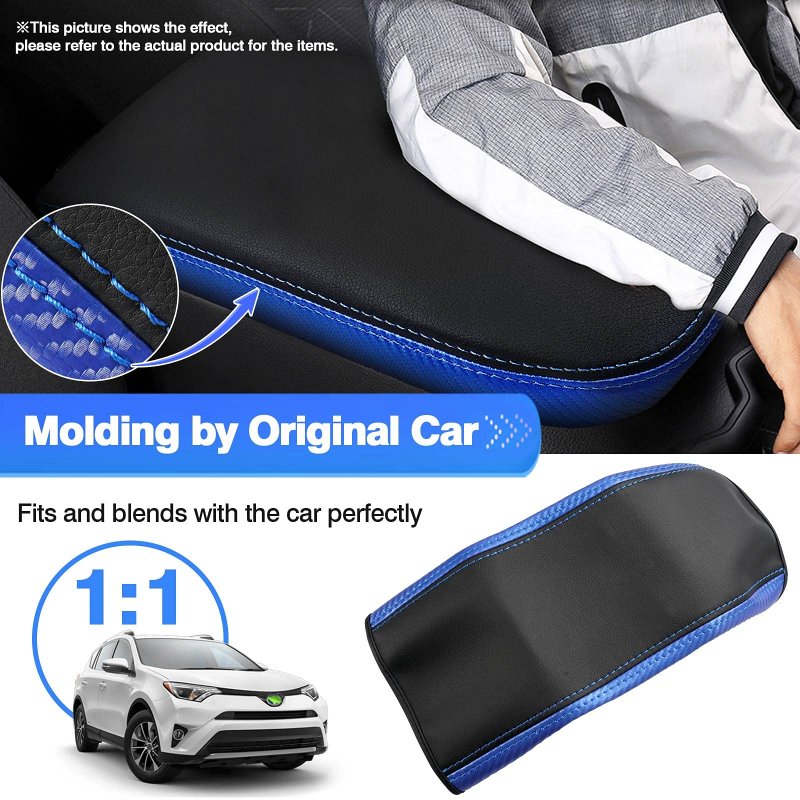 Custom Fit For Center Console Cover Toyota Rav4 2013 2014 2015 2016 2017 2018 Armrest Covers Pad Anti-scratch Leather Protector