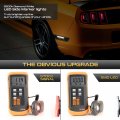 Vipmotoz Full White Led Chrome Housing Rear Side Marker Light Parking Lamp For 2015-2023 Ford Mustang S550 Driver Passenger