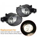 Wflnhb Pair Fog Lights Clear Glass Lens Replacement For Nissan Sentra Maxima Altima Rogue Infiniti M35 M45 G37 Jx35 Qx60 W H11