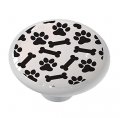 Gotham Decor Dog Bones And Paw Prints Drawer Cabinet Knob 