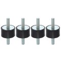4pcs M6 Car Anti Vibration Rubber Isolator Damper 25x15mm Bobbin Mount Shock Absorb Mounts For Compressors Vv Engines 