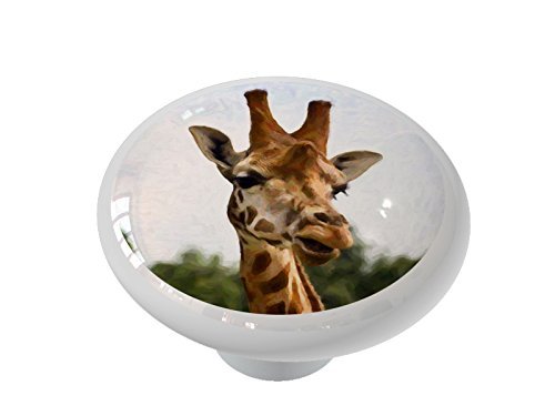 Gotham Decor Giraffe Portrait Ceramic Drawer Knob