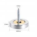 Uxcell Mirror Screws Decorative Cap Cover Nails Polished Stainless Steel 25mm 8pcs