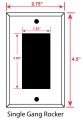 Art Plates Decorative Light Switch Cover Metal Wall Plate 1 Gang Decora Lemurian Blue Quartzite Granite Marble Printed Image