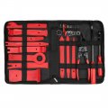Uxcell Car Trim Removal Tool Set Nylon Red Panel Dash Audio Radio Tire Valve Repair Kits 22 In 1