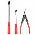 Uxcell Car Trim Removal Tool Set Nylon Red Panel Dash Audio Radio Tire Valve Repair Kits 22 In 1