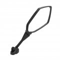 Side Mirrors Pair Motorcycle Handlebar Black Abs Glass Lens Aluminum Alloy Rear