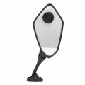 Side Mirrors Pair Motorcycle Handlebar Black Abs Glass Lens Aluminum Alloy Rear