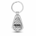 Ipick Image Made Clear Dome Real Silver Carbon Fiber Chrome Metal Teardrop Key Chain With Logo For Ford Boss 302