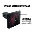 Black Cat In Space With Stars And Galaxy Tow Trailer Hitch Cover Plug Insert
