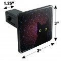 Black Cat In Space With Stars And Galaxy Tow Trailer Hitch Cover Plug Insert
