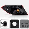 Acanii For 22018-2021 Honda Accord Red Clear Factory Style Outer Led Tail Light Brake Lamp Replacement Passenger Side