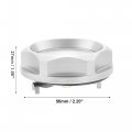 X Autohaux Silver Tone Aluminum Alloy Car Gas Engine Oil Filler Cap Plug Cover Replacement For Mitsubishi Outlander Lancer