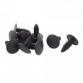 10 Pcs Auto Car Plastic Rivets Fastener Door Clips Black 6 5x6mm 