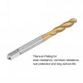 Uxcell Spiral Flute Threading Tap 10-32 Unf Hss High Speed Steel Titanium Plated Machine Thread Screw 3 Flutes Tapping Tool H2