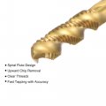 Uxcell Spiral Flute Threading Tap 10-32 Unf Hss High Speed Steel Titanium Plated Machine Thread Screw 3 Flutes Tapping Tool H2