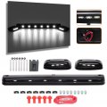 Ocpty 3pcs Cab Marker Top Roof Running Lights 12led Smoke Lens White Lamps Compatible With Chevy Silverado Gmc Sierra 1500