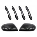 Side Door Mirror Caps Handle Cover Trims Smart For Toyota Camry 2018-2023 Carbon Fiber