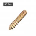 Uxcell 1 4-20 X 1-1 4 Hanger Bolts Double Head Dowel Screw For Wood Furniture 40pcs