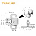 Uxcell 4 Set Double Roller Catch Cabinet Latch Hardware Fitting For Cupboard Closet Furniture Door Silver