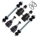 Front Ball Joint And Sway Bar End Link Kit K6540 K6541 K8848 For 2003 2008 Chevrolet Express 1500 2005 2500 Silverado Gmc 