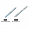 Uxcell M6 Hanger Bolts Length 60mm 70mm Double Headed Self-tapping Screw 6mm Wood Joint Furniture Legs 8pcs Each