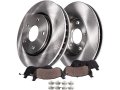 Rear Ceramic Brake Pad And Disc Rotor Kit Compatible With 2010-2017 Chevy Equinox With 303mm Rotors 