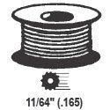 Ribbed Screen Retainer Spline For Metal And Fiberglass Screening Black Vinyl 11 64 In 0 165 250 Ft Roll