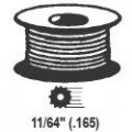 Ribbed Screen Retainer Spline For Metal And Fiberglass Screening Black Vinyl 11 64 In 0 165 250 Ft Roll