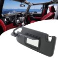 Front Left Driver Side Black Sun Visor With Mirror Replacement For 2007-2018 Wrangler 6cj07dx9aa 1mk33dx9af 