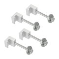 4pcs J-hook Crossover Aluminum Car Truck Toolbox Mounting Kit For Pickup Tool Box Mount Tie Downs Anodized Surface With 