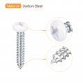 Uxcell St4x25mm White Screws Self Tapping 25pcs Pan Head Phillips Wood For Woodworking