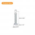 Uxcell St4x25mm White Screws Self Tapping 25pcs Pan Head Phillips Wood For Woodworking