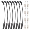 Spark Plugs And Wires Set Of 8 For Gmc Sierra Yukon Cadillac Escalade Chevy Tahoe Hummer 5 3 6 0 V8 9748hh 41-962 19299585 