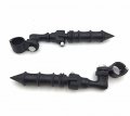 Hk Group Motorcycle Black Short Angled Adjustable Peg Mounting Kit Bamboo Style Footrest For V-star Roadstar Suzuki Boulevard