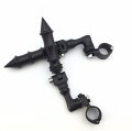 Hk Group Motorcycle Black Short Angled Adjustable Peg Mounting Kit Bamboo Style Footrest For V-star Roadstar Suzuki Boulevard