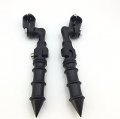 Hk Group Motorcycle Black Short Angled Adjustable Peg Mounting Kit Bamboo Style Footrest For V-star Roadstar Suzuki Boulevard
