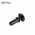 Uxcell Push Clip Rivet 3mm X 6 6mm Pcb Circuit Panel Nylon Fastener Black 200 Pcs
