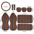 Uxcell 10pcs Blanket Ethnic Style Baja Bucket Seat Cover For Auto Automotive