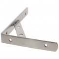 Mromax 2pcs Shelf Bracket 8 X 5 12inch 110lbs Heavy-duty Stainless Steel Solid Support Corner Brace Joint Right Angle Silver