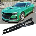 Wflnhb 2 Pieces Side Skirts Replacement For 2016-2021 Chevy Camaro Ss Rs Rocker Panels Extension Splitter Spoiler Lip Wing Step