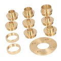 Versatile Router Guide For Templates 11pcs Brass Template Kit With Lock Nut Adapter Various Routing Applications