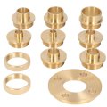 Versatile Router Guide For Templates 11pcs Brass Template Kit With Lock Nut Adapter Various Routing Applications