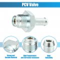 Uxcell Pcv Valve Exhaust Positive Crankcase Ventilation Fittings For Toyota Highlander 2001-2007 Rav4 No 1220428020 Silver Tone