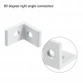 Uxcell 1515a Aluminum Extrusion Profile Corner Bracket 2 Holes L-shape Right Angle Joint Connectors Silver 12 Pcs