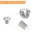 Uxcell 4-40x3 16 Pan Head Machine Screws 304 Stainless Steel 18-8 Screw Phillips Drive Fully Threaded Bright Finish Pack Of 100