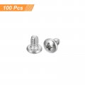 Uxcell 4-40x3 16 Pan Head Machine Screws 304 Stainless Steel 18-8 Screw Phillips Drive Fully Threaded Bright Finish Pack Of 100