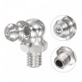 Uxcell Nickel-plated Iron 90 Degree Grease Fitting M6 X 1mm Thread Hydraulic Accessories 20pcs