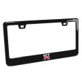 Nissan Gt-r License Plate Frame Real 3k Carbon Fiber Finish Abs Plastic Black Glossy 12 In X 6 Us Standard Size With Chrome 